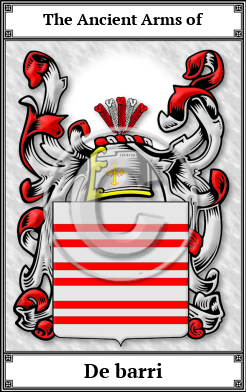 De barri Family Crest Download (JPG) Book Plated - 600 DPI